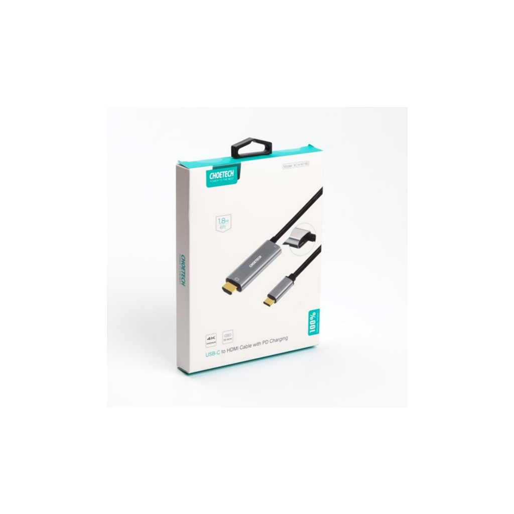 Кабель мультимедійний USB-C to HDMI M 1.8m 4K60Hz Choetech (XCH-M180GY) - фото 8 Кабель мультимедійний USB-C to HDMI M 1.8m 4K60Hz Choetech (XCH-M180GY) - фото 8