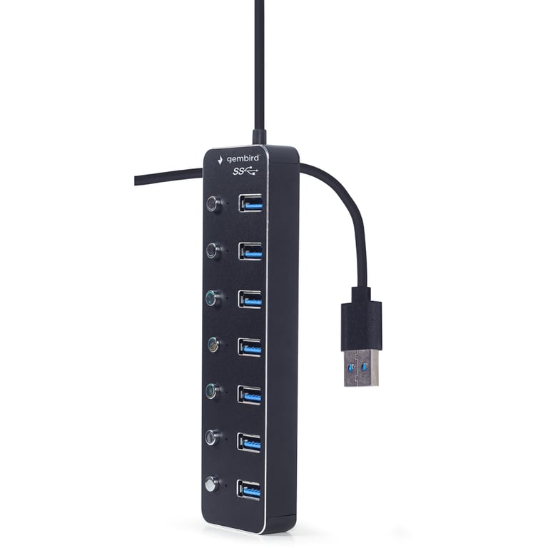Концентратор Gembird USB 3.0 7 ports (UHB-U3P7P-01) - фото 3