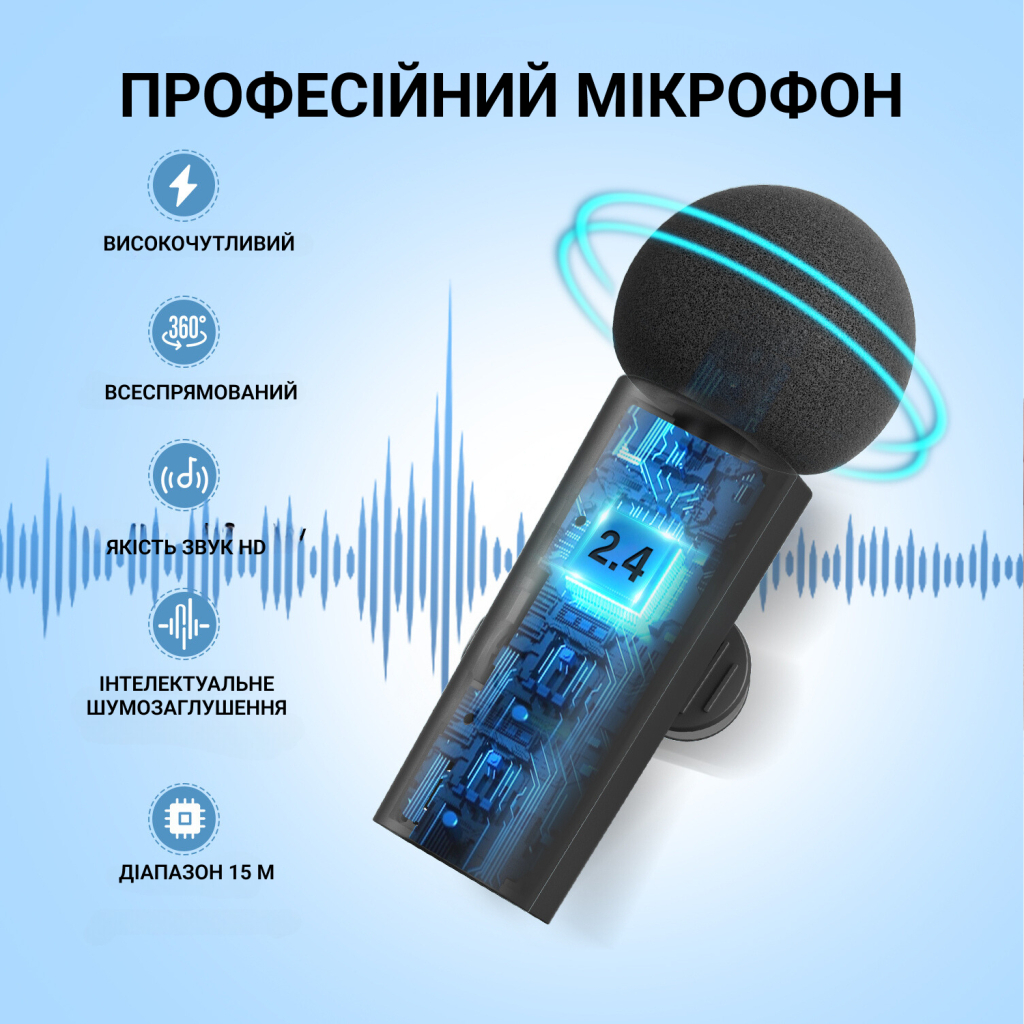 Мікрофон Fifine M8 Wireless (M8) - фото 4 Мікрофон Fifine M8 Wireless (M8) - фото 4