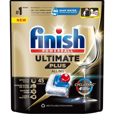 Таблетки для посудомийних машин Finish Ultimate Plus All in 1 45 шт. (5908252010981) - фото 1