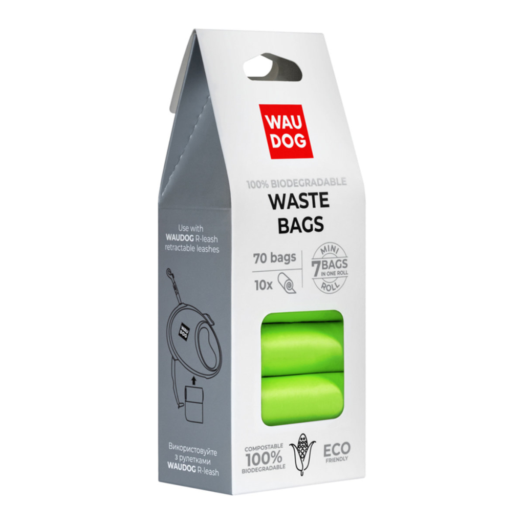 Пакети для собак WAUDOG Біорозкладні 70 шт (9940) - фото 2 Пакети для собак WAUDOG Біорозкладні 70 шт (9940) - фото 2