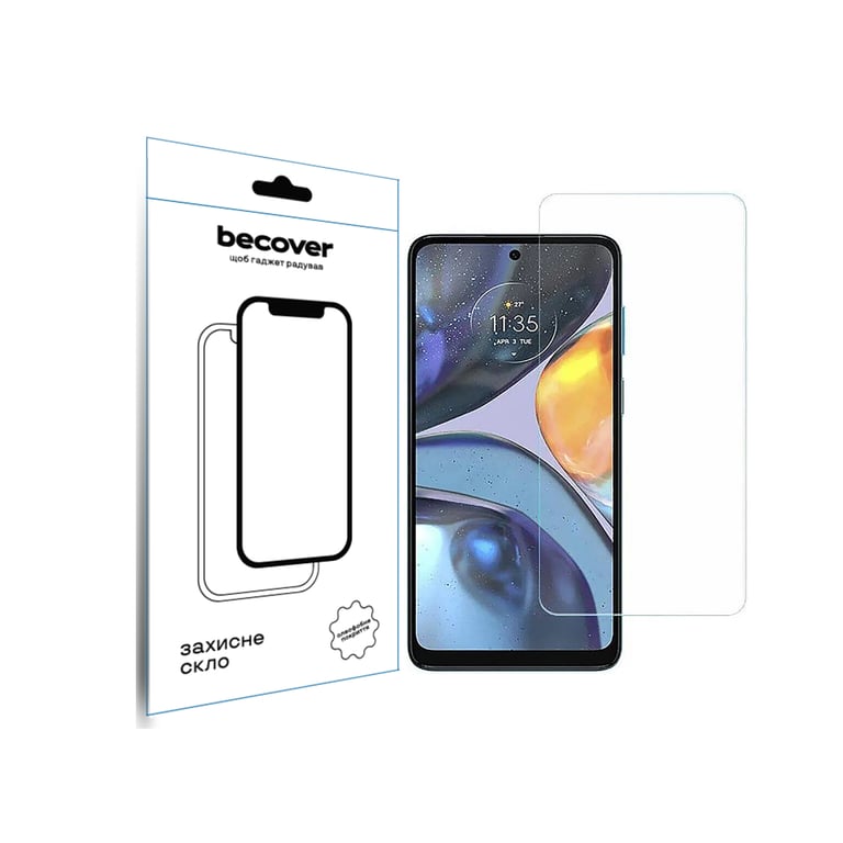 Скло захисне BeCover Motorola Moto E32s 3D Crystal Clear Glass (709734) - фото 1