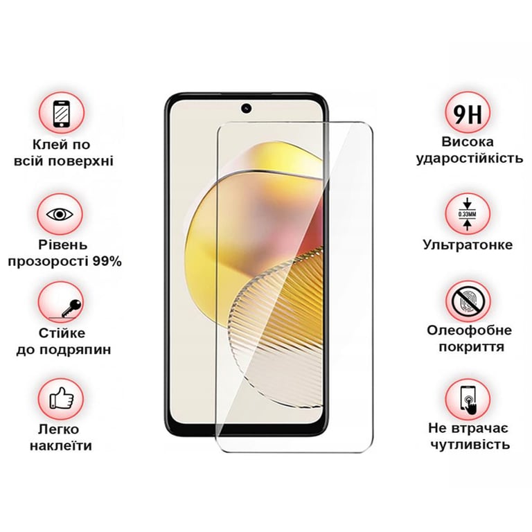 Скло захисне BeCover Motorola Moto G73 3D Crystal Clear Glass (709738) - фото 4