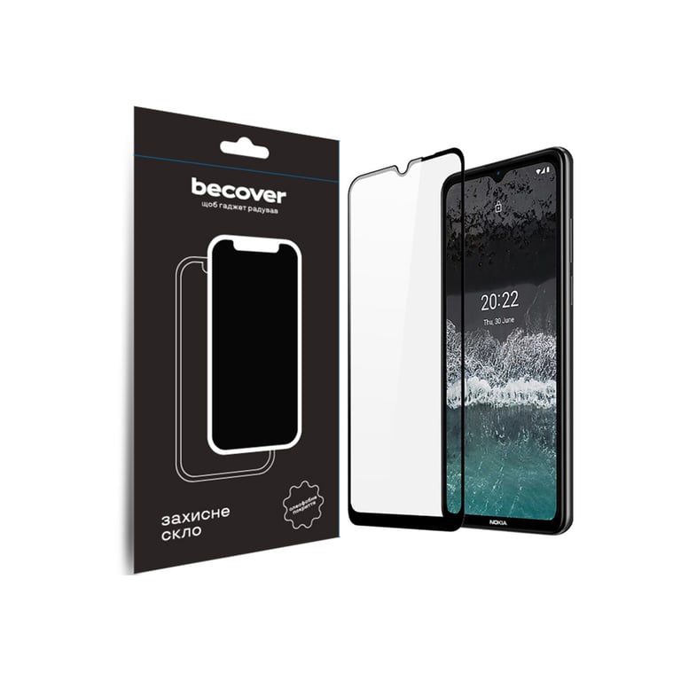 Скло захисне BeCover Nokia C21 Black (709741) - фото 1