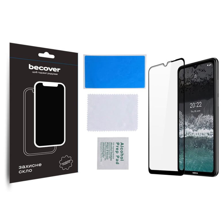 Скло захисне BeCover Nokia C21 Black (709741) - фото 3