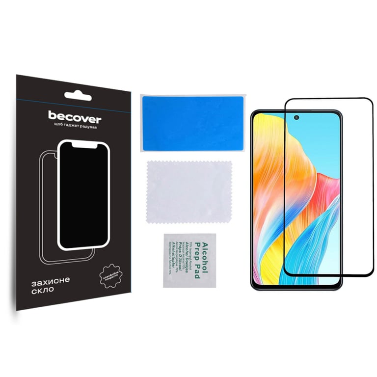 Скло захисне BeCover Oppo A98 5G Black (709772) - фото 3