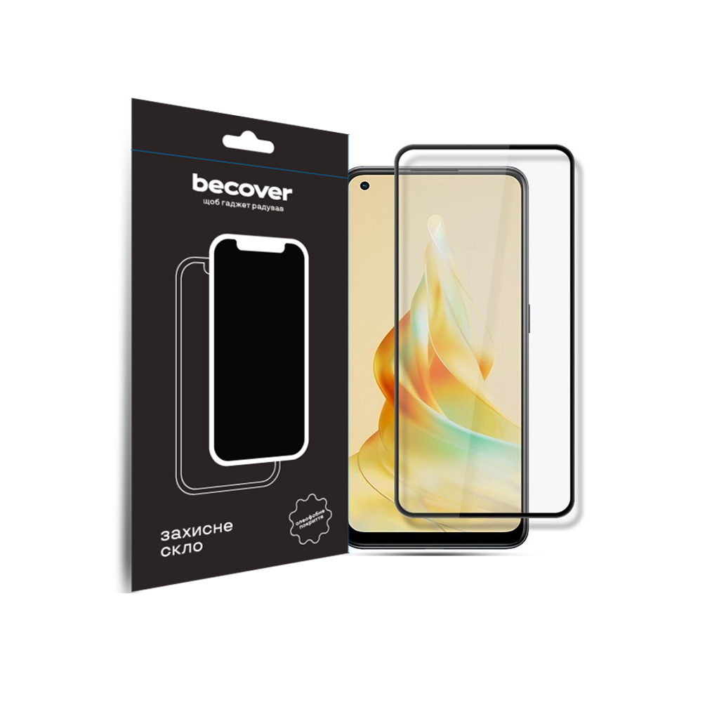 Скло захисне BeCover Oppo Reno8 T Black (709771) Скло захисне BeCover Oppo Reno8 T Black (709771)