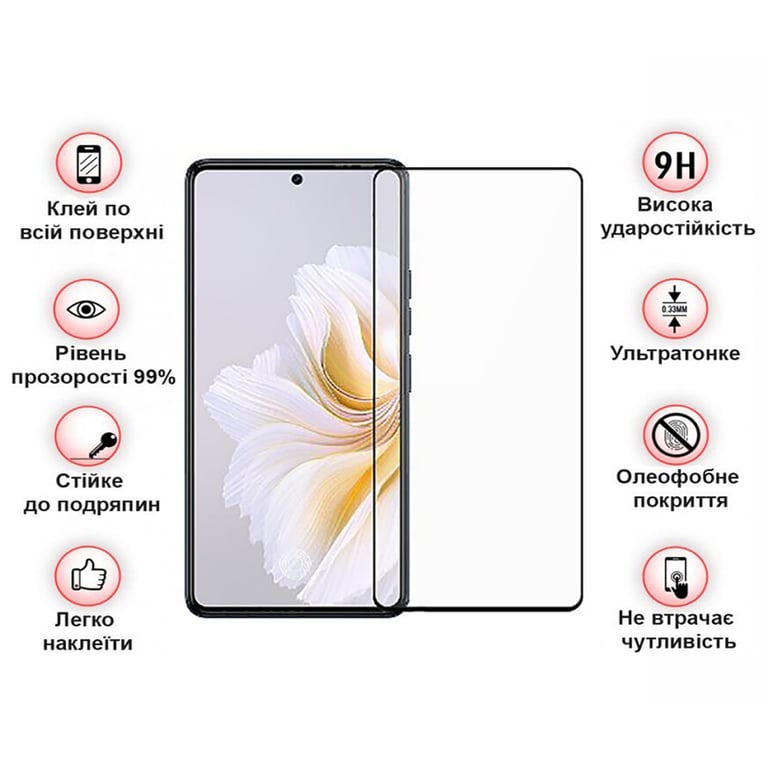 Скло захисне BeCover Tecno Camon 20 Pro (CK7n) Black (709745) - фото 4
