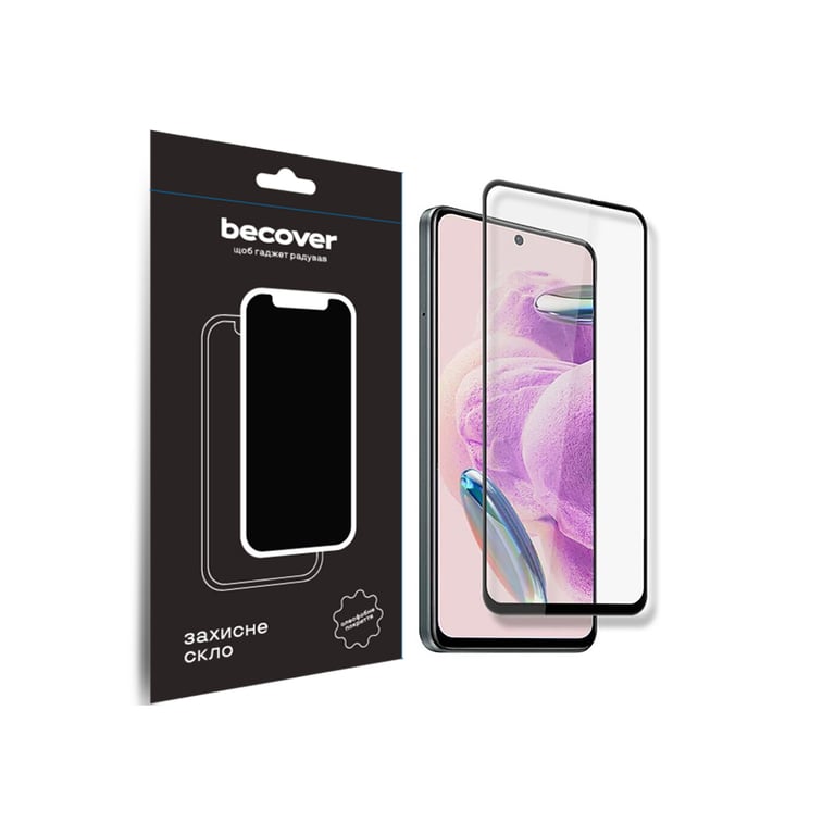 Скло захисне BeCover Xiaomi Redmi Note 12S Black (709751) - фото 1