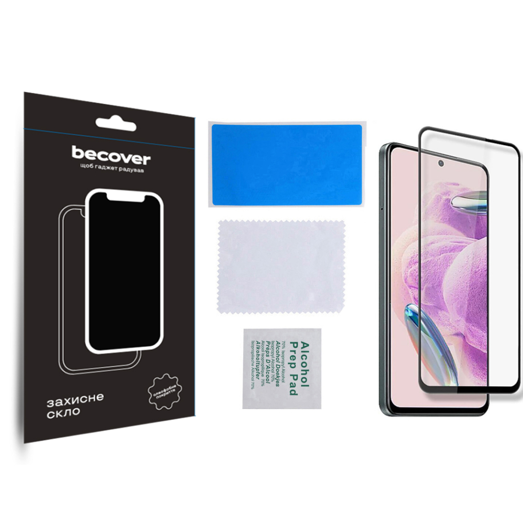 Скло захисне BeCover Xiaomi Redmi Note 12S Black (709751) - фото 3 Скло захисне BeCover Xiaomi Redmi Note 12S Black (709751) - фото 3