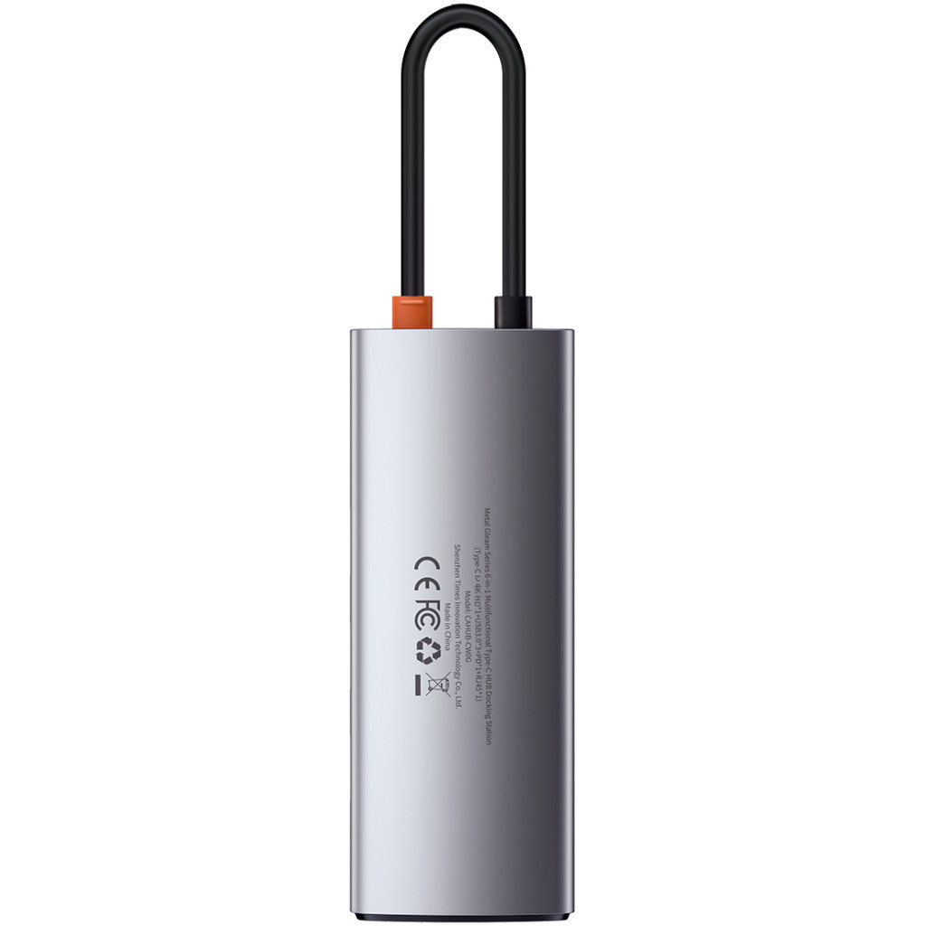Концентратор Baseus USB3.1 Type-C to USB Type C PD 100W/HDMI 4K 60 Hz/3*USB 3.2 Gen1/ 5in1 (CAHUB-CX0G) - фото 3 Концентратор Baseus USB3.1 Type-C to USB Type C PD 100W/HDMI 4K 60 Hz/3*USB 3.2 Gen1/ 5in1 (CAHUB-CX0G) - фото 3