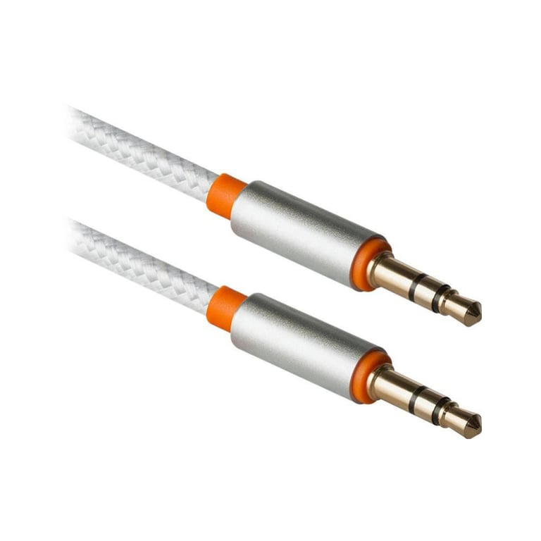 Кабель мультимедійний AUX Audio 3.5mm M/M 1.2m JACK01-03 white Defender (87513) - фото 1