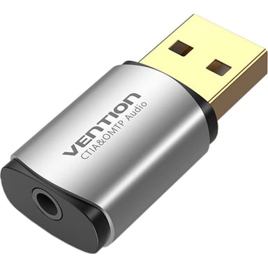 Звукова плата Vention Audio USB 1х3,5mm jack 4pin Metal (OMTP-CTIA) (CDLH0) - фото 1