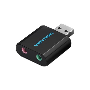 Звукова плата Vention Audio USB 2х3,5mm jack Metal (VAB-S17-B) - фото 1