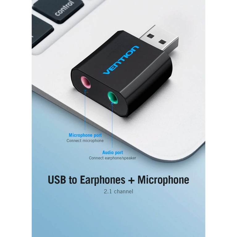 Звукова плата Vention Audio USB 2х3,5mm jack Metal (VAB-S17-B) - фото 6