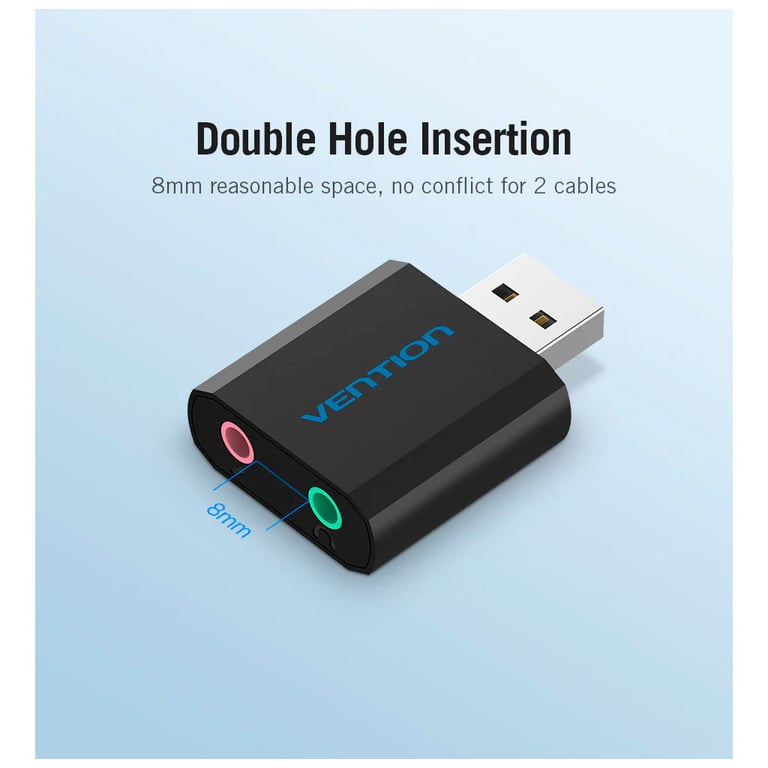 Звукова плата Vention Audio USB 2х3,5mm jack Metal (VAB-S17-B) - фото 9