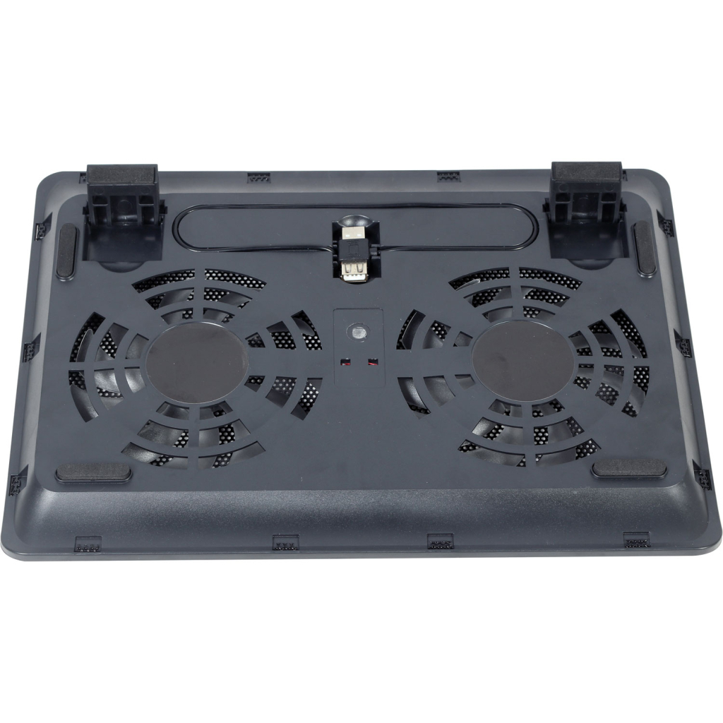 Підставка до ноутбука Gembird до 15.6", 2x125мм вентилятори, чорний (NBS-2F15-05) - фото 5 Підставка до ноутбука Gembird до 15.6", 2x125мм вентилятори, чорний (NBS-2F15-05) - фото 5