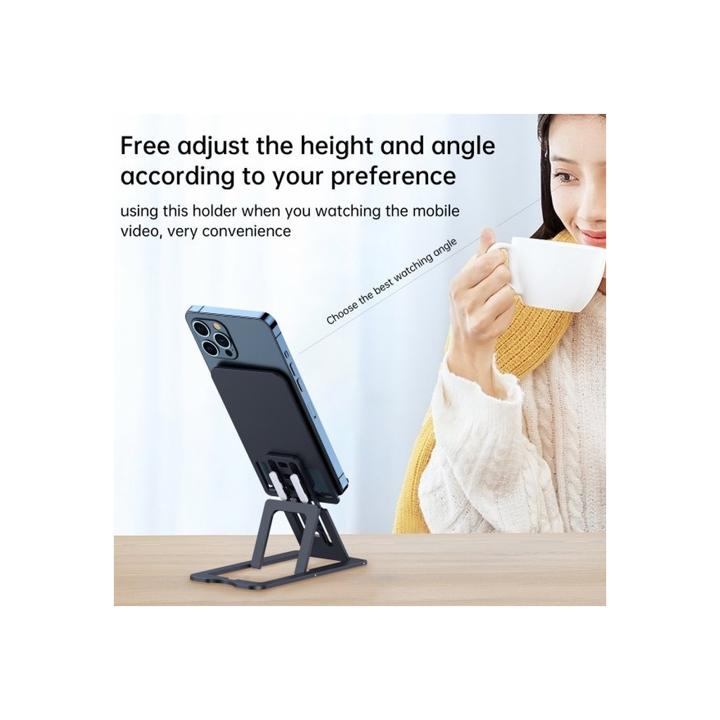 Підставка до планшета Choetech + для смартфона, настільна, універсальна (H064-GY) - фото 4 Підставка до планшета Choetech + для смартфона, настільна, універсальна (H064-GY) - фото 4