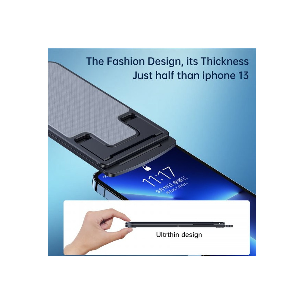 Підставка до планшета Choetech + для смартфона, настільна, універсальна (H064-GY) - фото 9 Підставка до планшета Choetech + для смартфона, настільна, універсальна (H064-GY) - фото 9