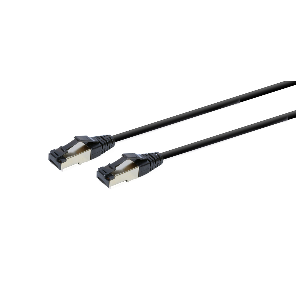 Патч-корд 0.5м, S/FTP, cat 8, литий, 50u", CU, AWG 27, LSZH, black Cablexpert (PP8-LSZHCU-BK-0.5M) - фото 2 Патч-корд 0.5м, S/FTP, cat 8, литий, 50u", CU, AWG 27, LSZH, black Cablexpert (PP8-LSZHCU-BK-0.5M) - фото 2