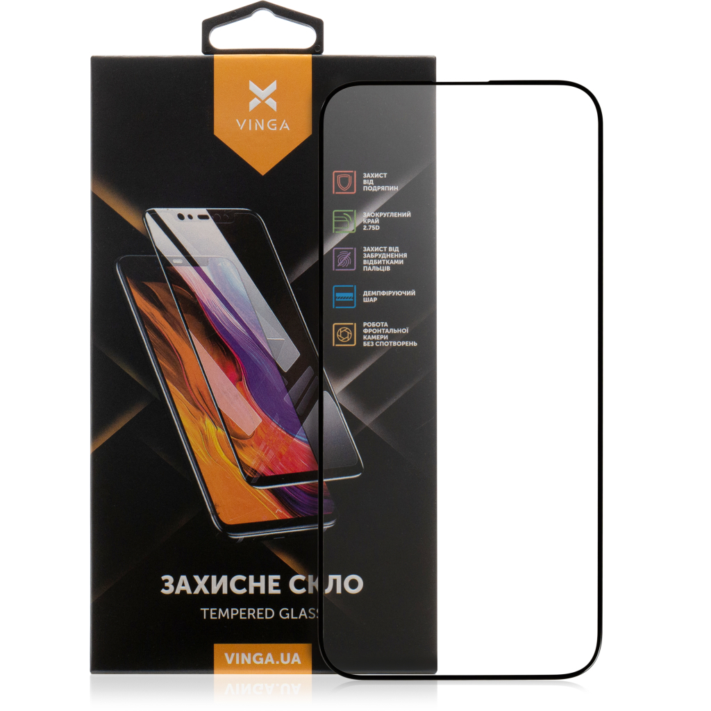 Скло захисне Vinga Apple iPhone 15 Pro (VGIP15P) - головне фото