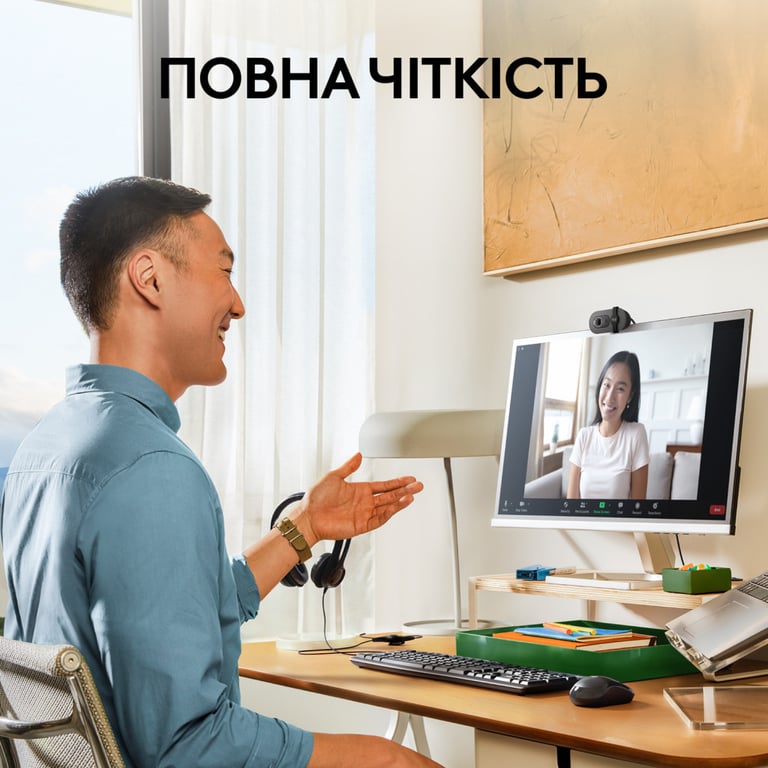 Веб-камера Logitech Brio 100 Full HD Graphite (960-001585) - фото 2