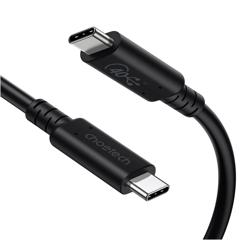 Дата кабель USB-C to USB-C 0.8m USB 4 100W 40Gbps 8K60Hz Choetech (XCC-1028) - фото 1