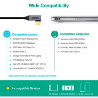 Кабель мультимедійний USB-C to HDMI 1.8m USB 3.1 L-type 4K60Hz Choetech (XCH-1803) - фото 3