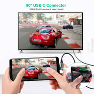 Кабель мультимедійний USB-C to HDMI 1.8m USB 3.1 L-type 4K60Hz Choetech (XCH-1803) - фото 6