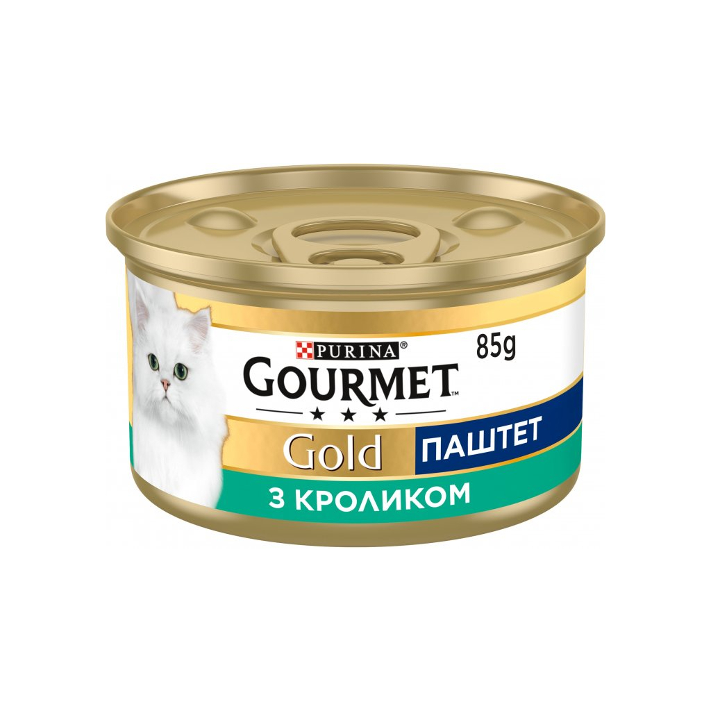 Паштет для котів Purina Gourmet Gold. З кроликом 85 г (7613033728747) - фото 1 Паштет для котів Purina Gourmet Gold. З кроликом 85 г (7613033728747) - фото 1