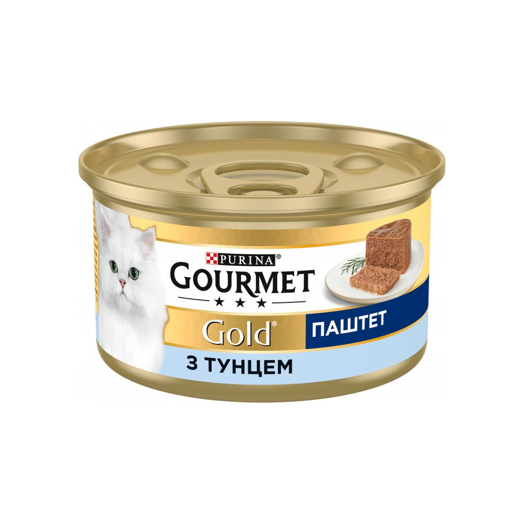Паштет для котів Purina Gourmet Gold. З тунцем 85 г (7613031381029) - фото 1 Паштет для котів Purina Gourmet Gold. З тунцем 85 г (7613031381029) - фото 1