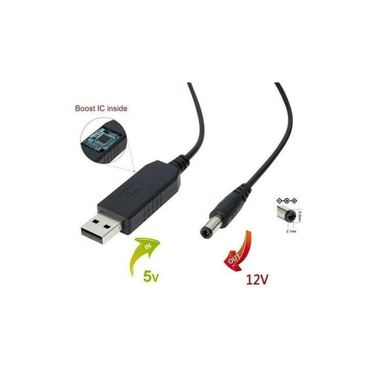 Кабель живлення USB to DC 5.5x2.1mm 12V 1.0m Dynamode (DM-USB-DC-5.5x2.1-12V) - фото 5
