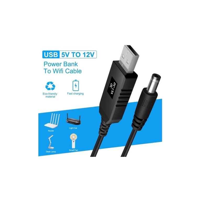 Кабель живлення USB to DC 5.5x2.1mm 12V 1.0m Dynamode (DM-USB-DC-5.5x2.1-12V) - фото 7