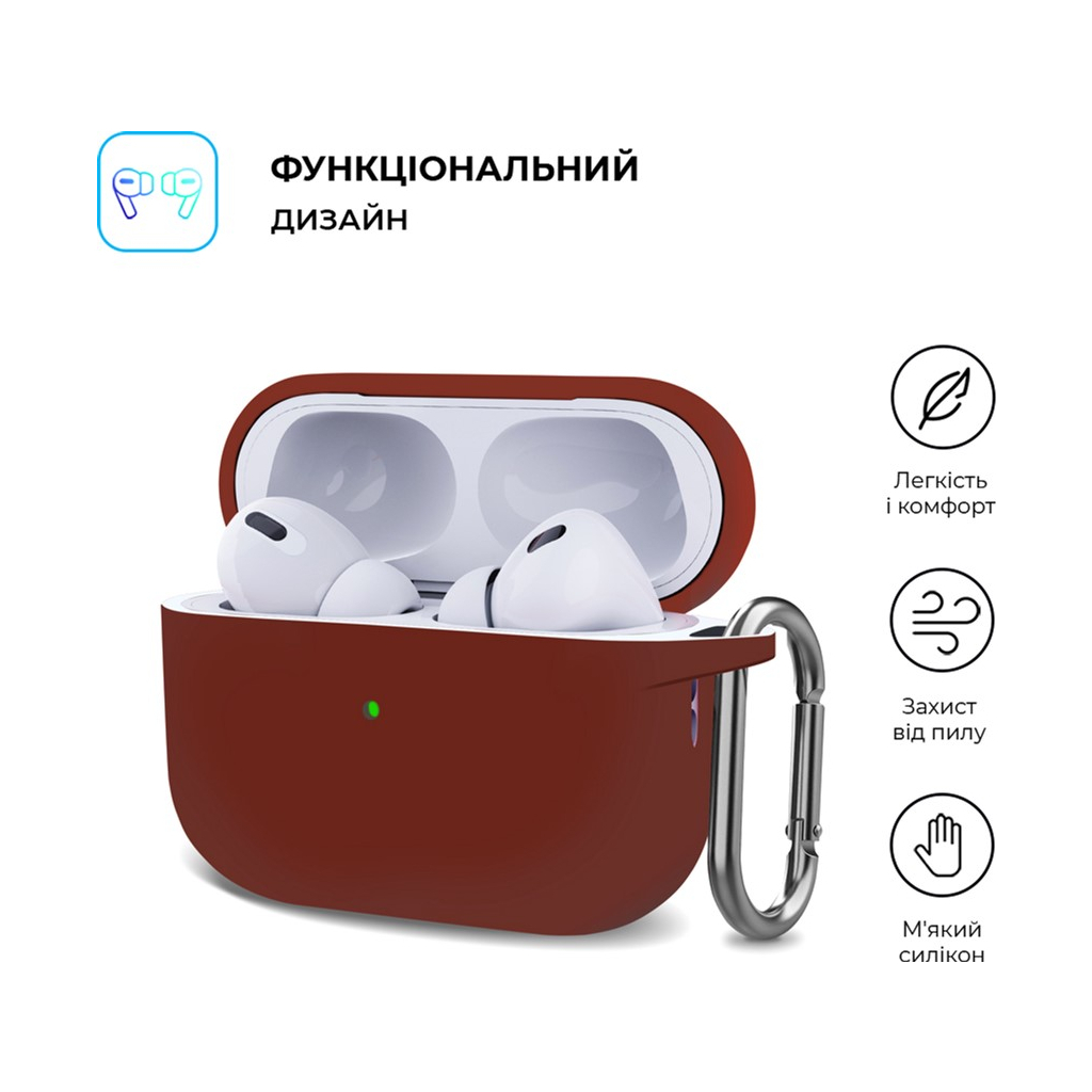 Чохол для навушників Armorstandart Hang Case для Apple AirPods Pro 2 Scarlet (ARM68599) - фото 2 Чохол для навушників Armorstandart Hang Case для Apple AirPods Pro 2 Scarlet (ARM68599) - фото 2