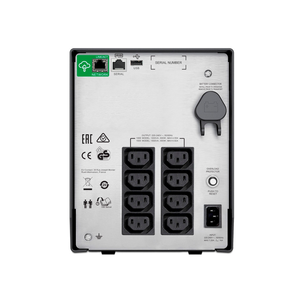 Пристрій безперебійного живлення APC Smart-UPS C 1500VA with SmartConnect (SMC1500IC) - фото 4 Пристрій безперебійного живлення APC Smart-UPS C 1500VA with SmartConnect (SMC1500IC) - фото 4