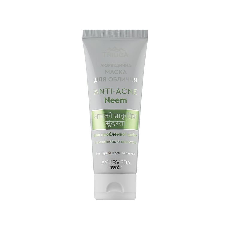 Маска для обличчя Triuga Ayurveda Mix Anti-Acne Neem Аюрведична для проблемної шкіри 75 мл (4820164641576)