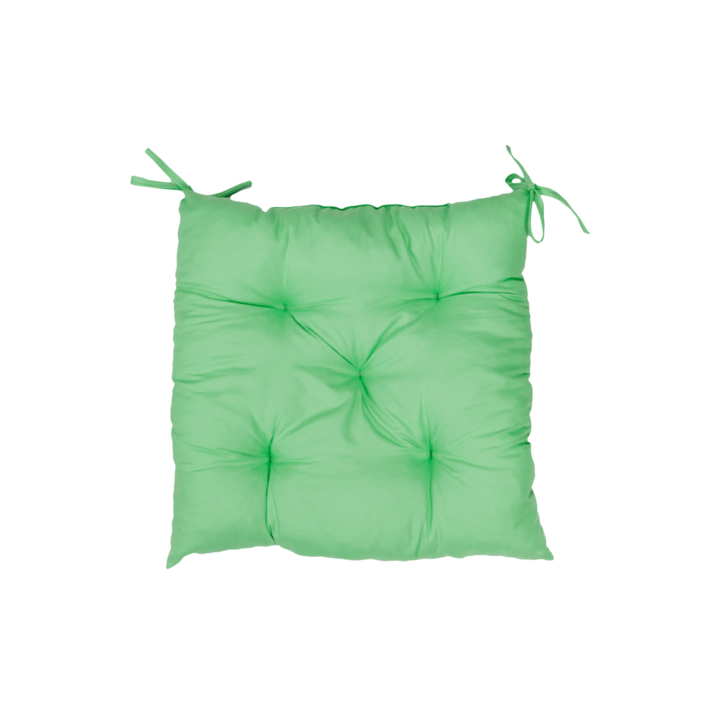 Подушка на стілець Прованс Фібра зелена 40х40 см (4823093446991) - фото 1 Подушка на стілець Прованс Фібра зелена 40х40 см (4823093446991) - фото 1