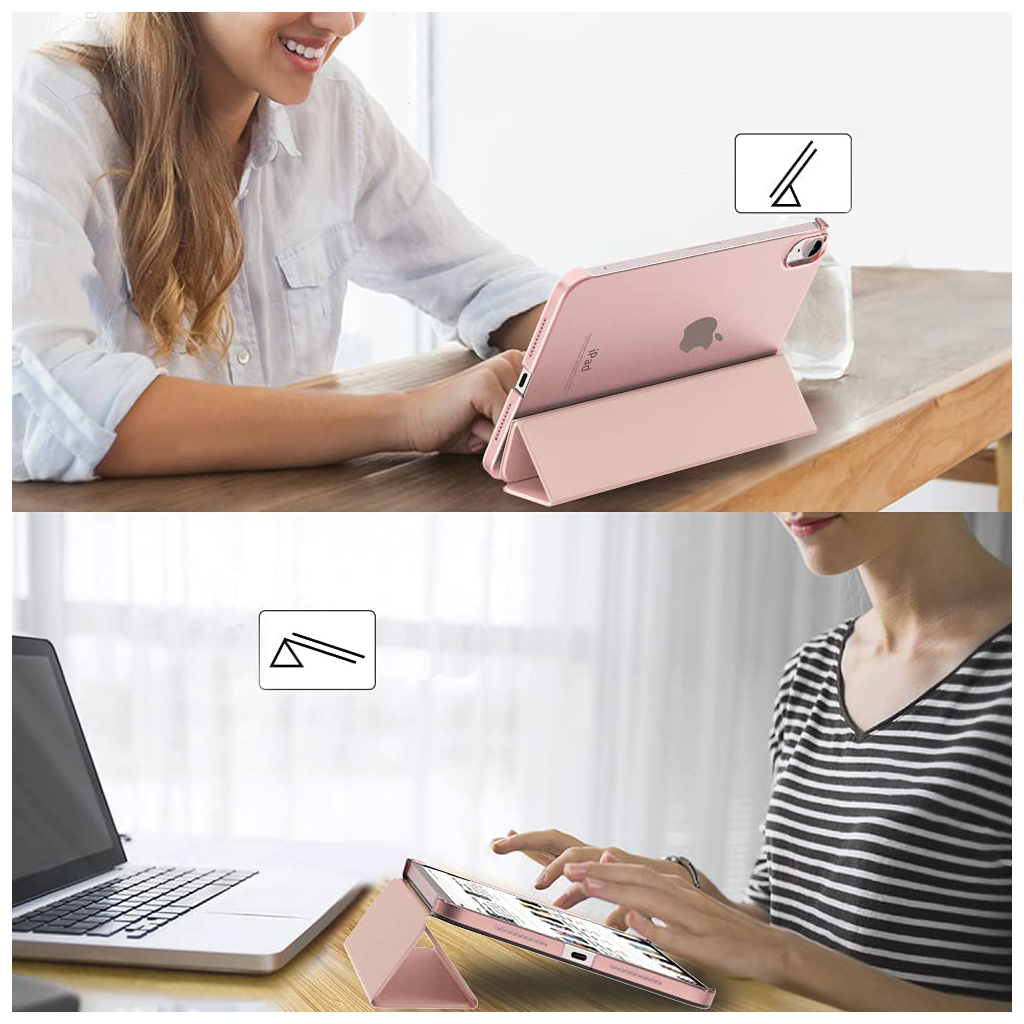 Чохол до планшета BeCover Tri Fold Hard Apple iPad Air 5 (2022) 10.9" Pink (709664) - фото 6 Чохол до планшета BeCover Tri Fold Hard Apple iPad Air 5 (2022) 10.9" Pink (709664) - фото 6