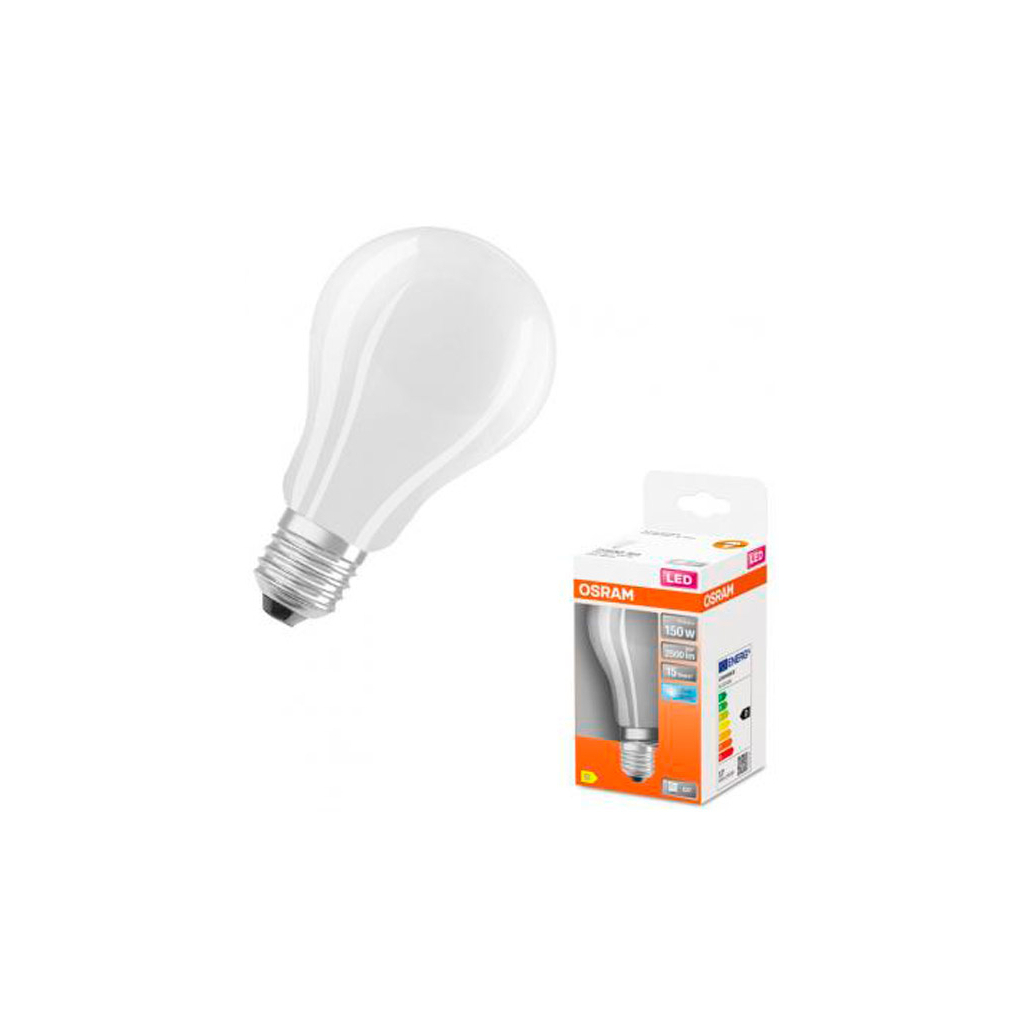 Лампочка Osram LED CL A150 17W/840 230V GL FR E27 (4058075305038) - фото 2 Лампочка Osram LED CL A150 17W/840 230V GL FR E27 (4058075305038) - фото 2