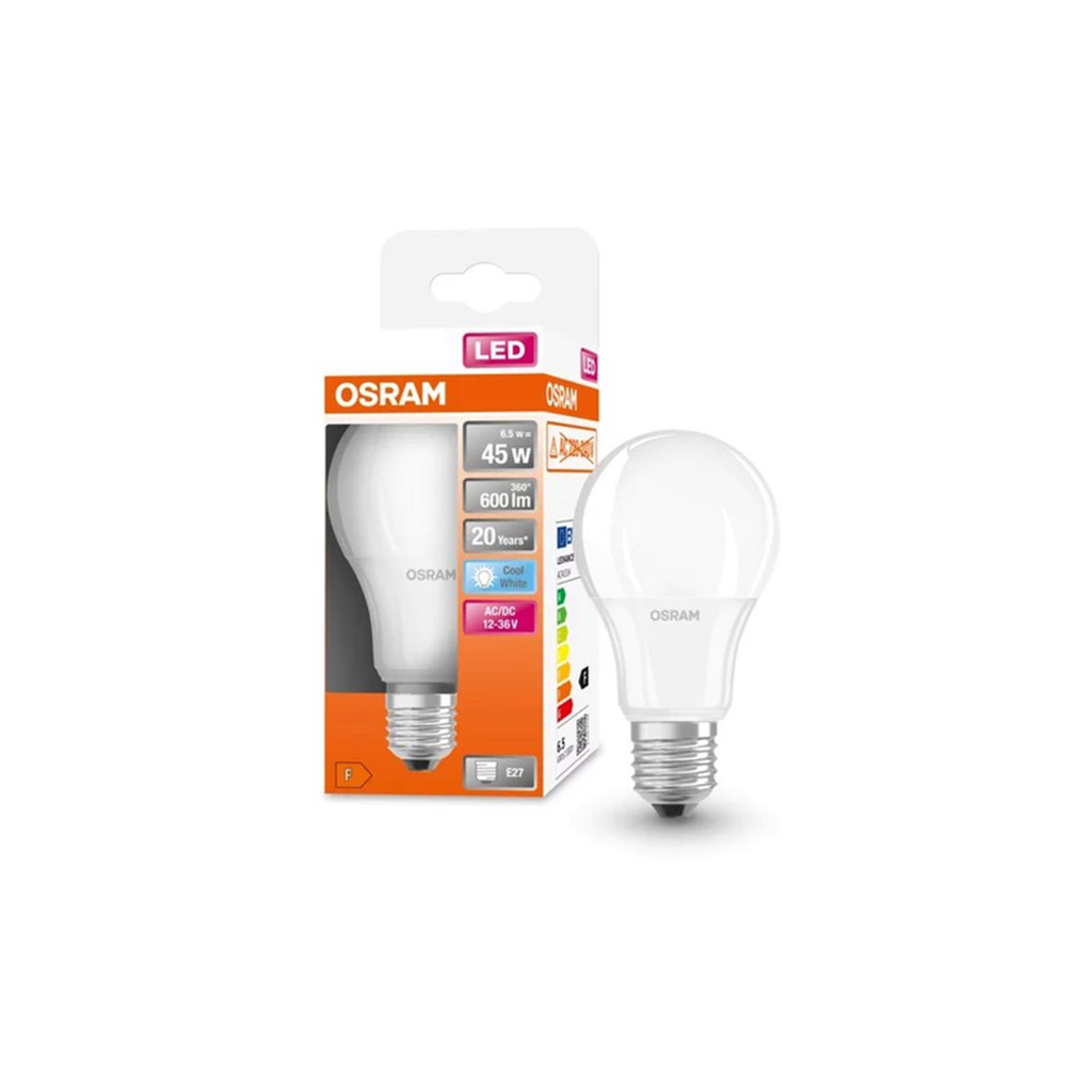 Лампочка Osram LED CL A45 6,5W/840 12-36V FR E27 (4058075757608) - фото 3 Лампочка Osram LED CL A45 6,5W/840 12-36V FR E27 (4058075757608) - фото 3