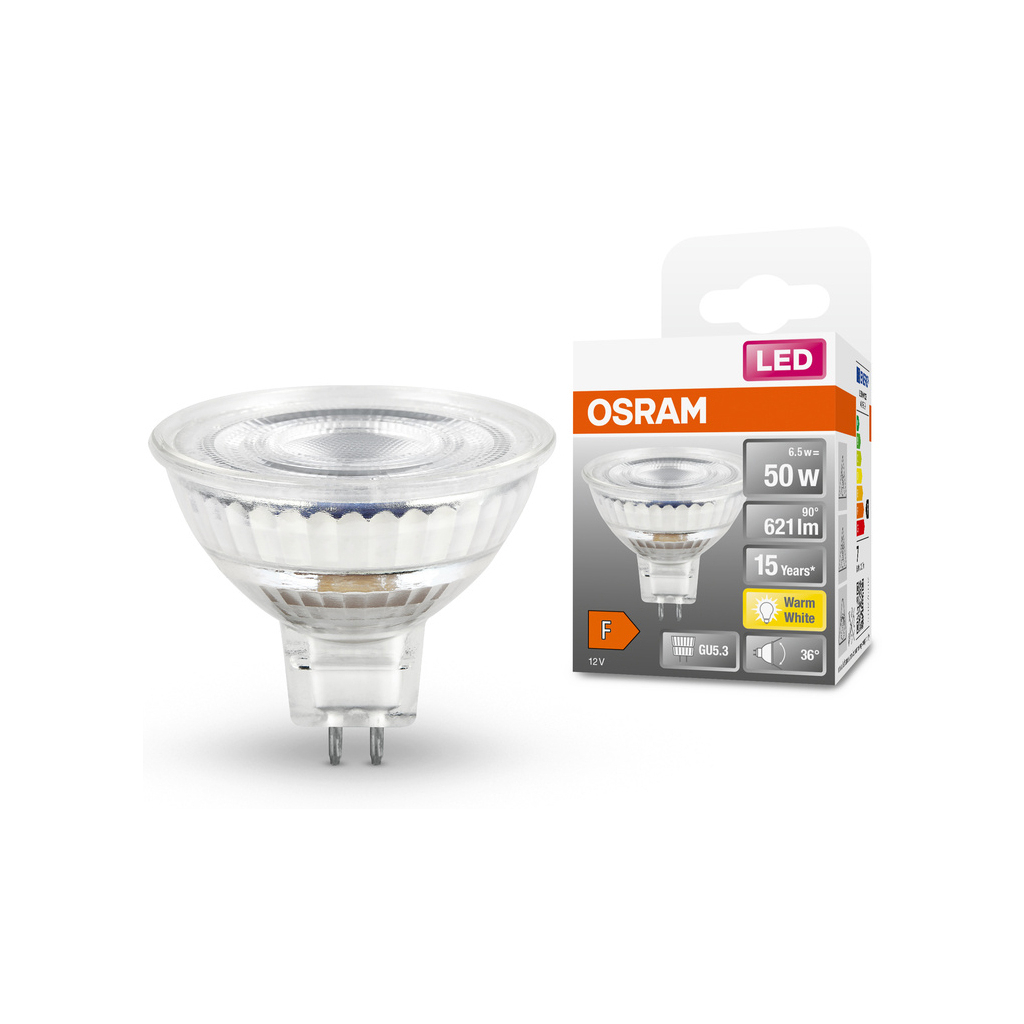 Лампочка Osram LED MR16 50 36 8W/827 12V GU5.3 (4058075433762) - фото 2 Лампочка Osram LED MR16 50 36 8W/827 12V GU5.3 (4058075433762) - фото 2