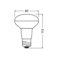 Лампочка Osram LED R80 60 4,3W/827 230V GL E27 (4058075433304) - фото 2