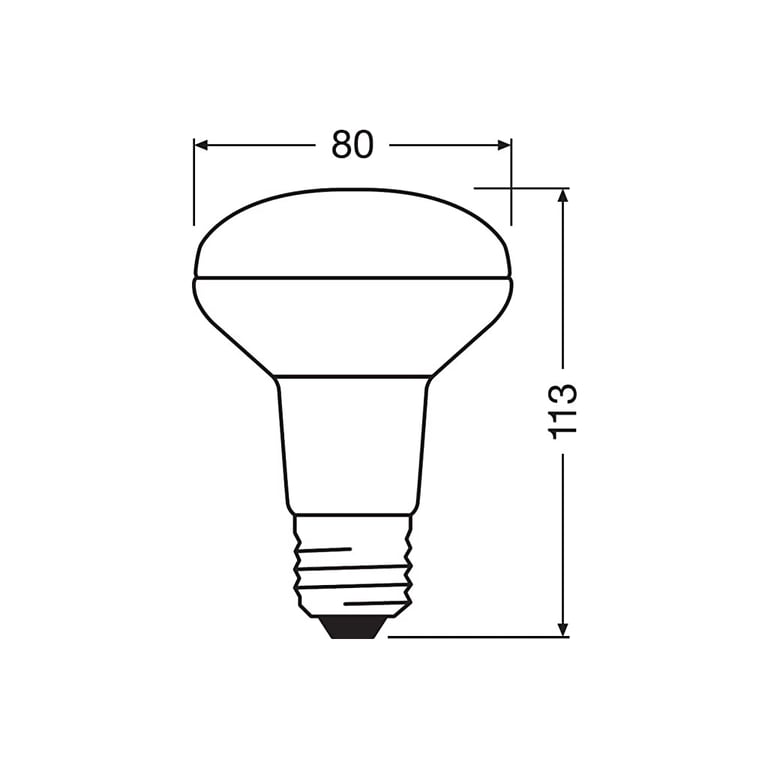 Лампочка Osram LED R80 60 4,3W/827 230V GL E27 (4058075433304) - фото 2