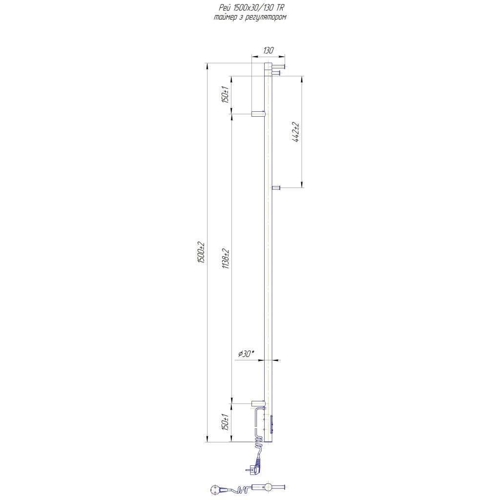 Сушарка для рушників MARIO 2.21.1103.15.BM - фото 2 Сушарка для рушників MARIO 2.21.1103.15.BM - фото 2