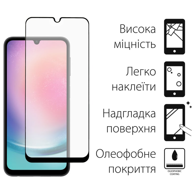 Скло захисне Dengos Full Glue Samsung Galaxy M34 5G (TGFG-310) - фото 2