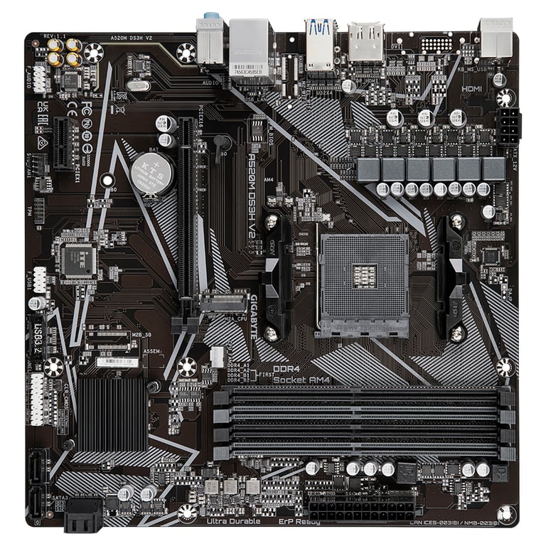 Материнська плата GIGABYTE A520M DS3H V2 - фото 4