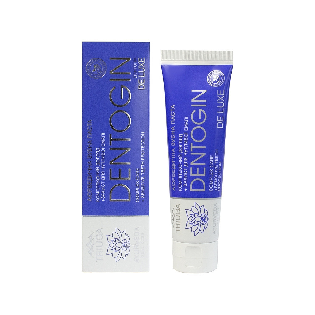 Зубна паста Triuga Dentogin De Luxe Аюрведична Захист для чутливої емалі 100 г (4820164641729) - фото 1