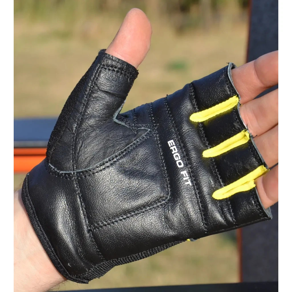 Рукавички для фітнесу PowerPlay 9058 Energy чорно-жовті M (PP_9058_M_Energy) - фото 3 Рукавички для фітнесу PowerPlay 9058 Energy чорно-жовті M (PP_9058_M_Energy) - фото 3