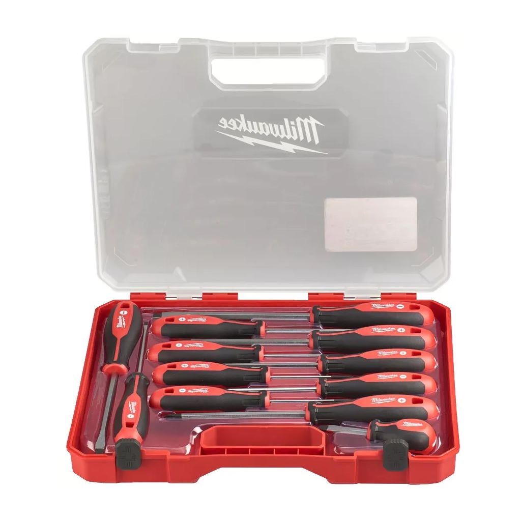 Набір викруток Milwaukee магнітних з тригранною рукояткою, в пластиковому кейсі 12шт. (4932472003) - фото 2 Набір викруток Milwaukee магнітних з тригранною рукояткою, в пластиковому кейсі 12шт. (4932472003) - фото 2