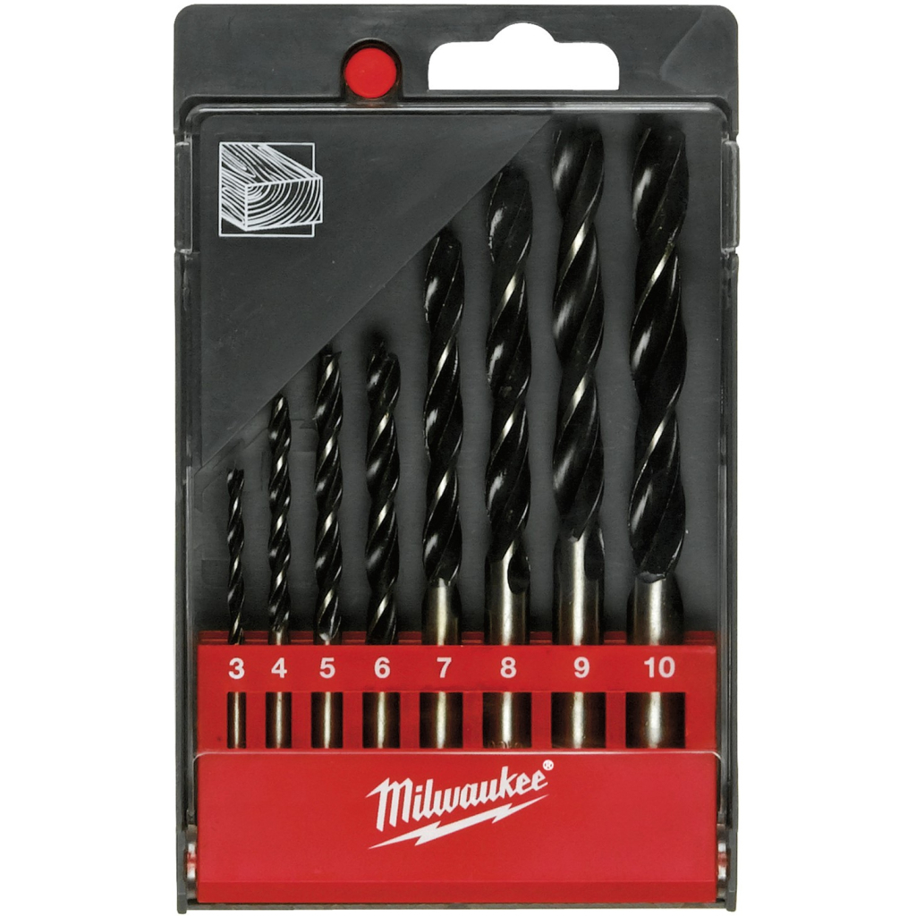 Набір свердл Milwaukee по дереву DIN 7487, 8 шт. (4932352466) Набір свердл Milwaukee по дереву DIN 7487, 8 шт. (4932352466)
